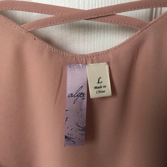 Blush Pink Sleeveless Blouse - Picture 3 of 6